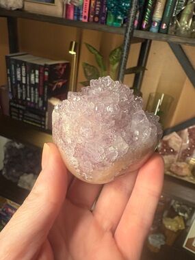Handheld Lavender Amethyst Geode Cluster